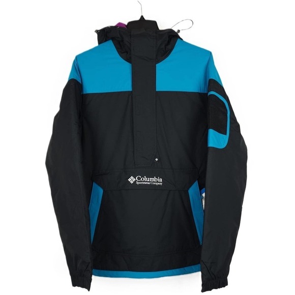 Columbia Other - Columbia Men's Challenger 1/2 Zip Pullover Jacket Black/Fjord Blue Small NWT